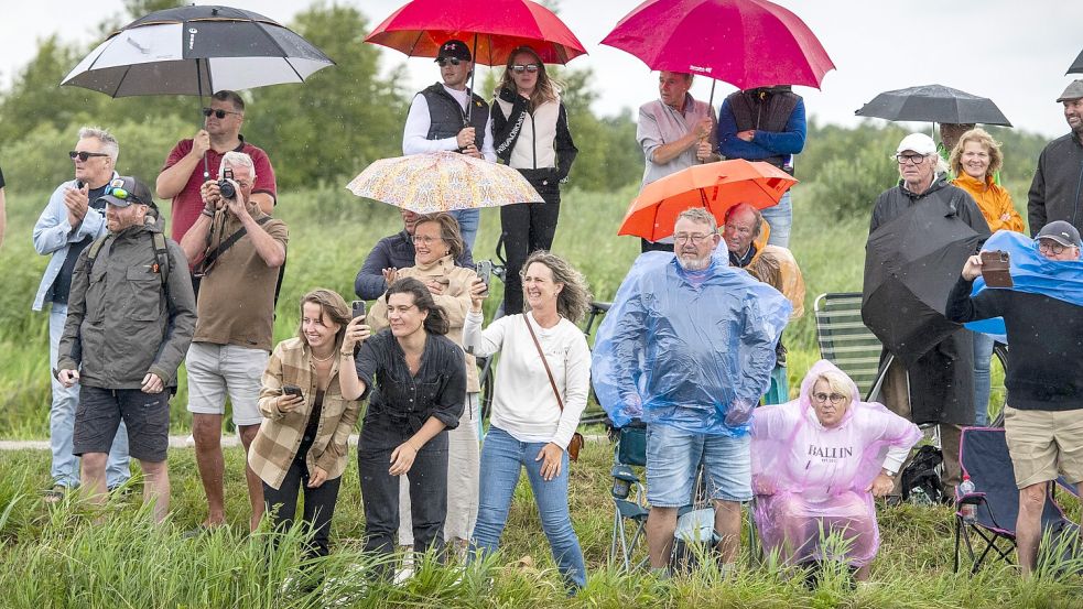 Mit dem Regenschirm durch den Hochsommer: Das anhaltende Regenwetter sorgt vor allem in Kulturhäusern gerade für regen Zulauf. Foto: IMAGO/Jilmer Postma