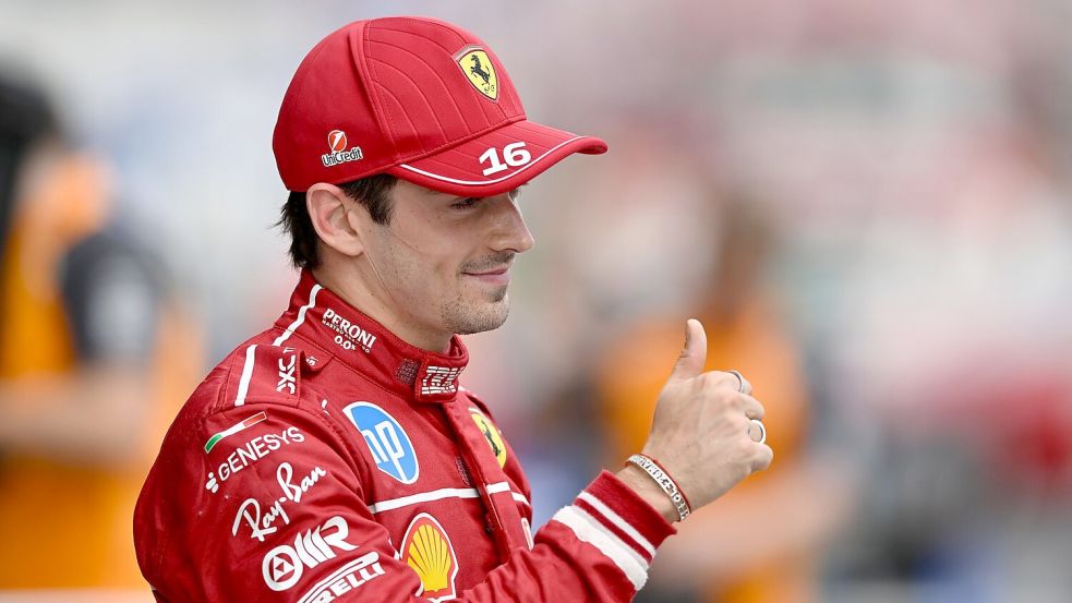 Charles Leclerc startet in Ungarn von der Pole Position. Foto: Denes Erdos/AP/dpa