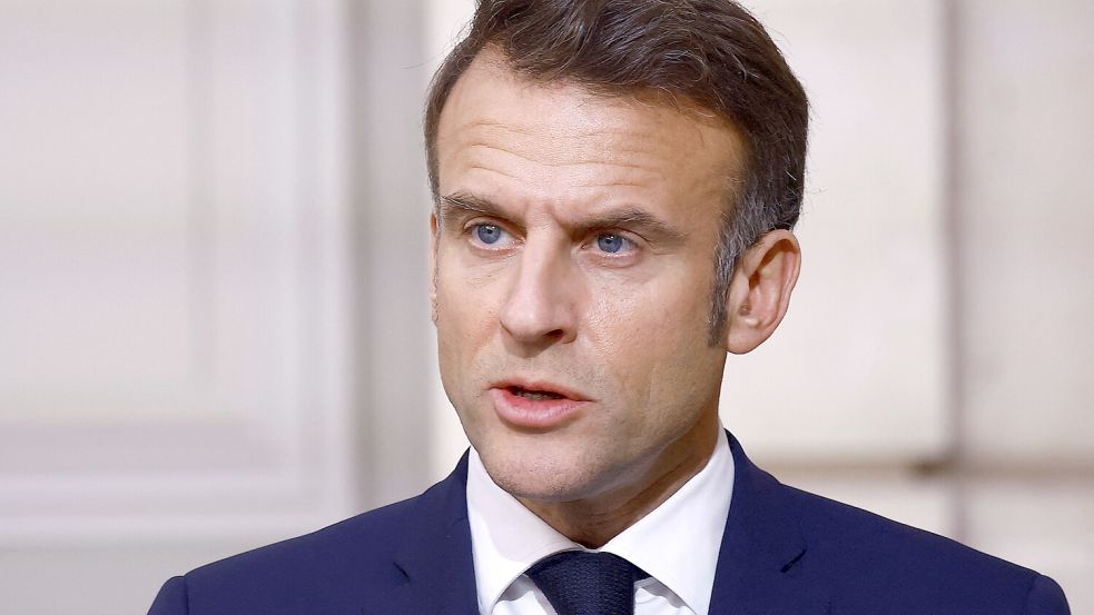 Emmanuel Macron erhält für seinen Plan erhebliche Kritik. Foto: dpa/Reuters Pool/AP/Sarah Meyssonnier