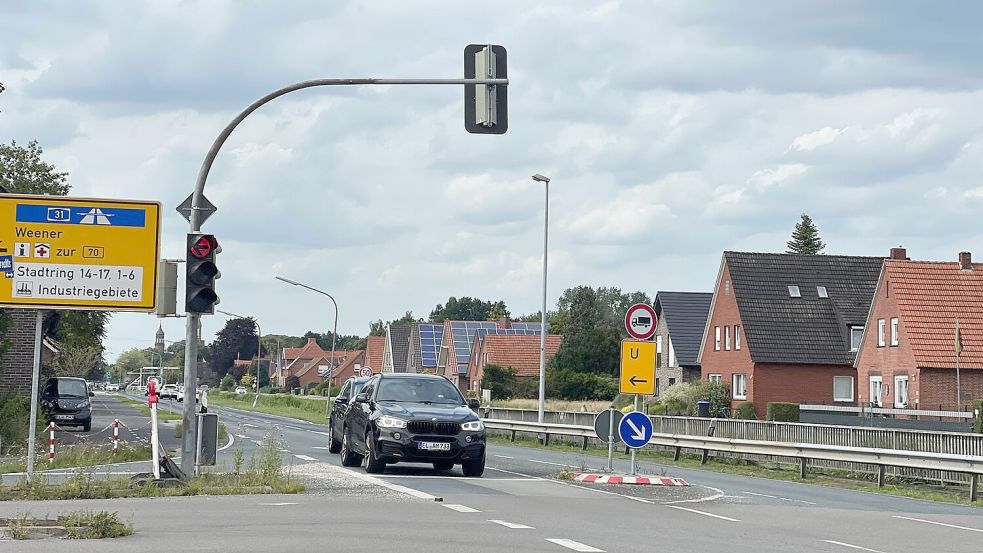 Der Splitting rechts wird ab dem 11. August gesperrt. Foto: Dagmar Gnoth