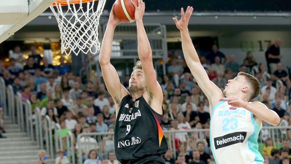 Franz Wagner und die deutschen Basketballer haben den ersten EM-Test gewonnen. Foto: Stickel Matthias/dpa
