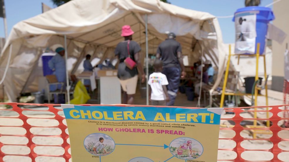 Ein Behandlungszentrum für Cholera-Patienten (Archivbild) Foto: Tsvangirayi Mukwazhi/AP/dpa
