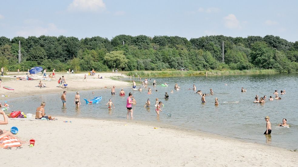 Der Badesee in Neermoor ist im Sommer gut besucht. Foto: Archiv