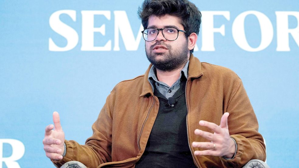 Perplexity-CEO Aravind Srinivas. Das Unternehmen bietet Google 34,5 Milliarden US-Dollar für dessen Chrome-Browser. Foto: Saul Loeb/AFP Foto: SAUL LOEB