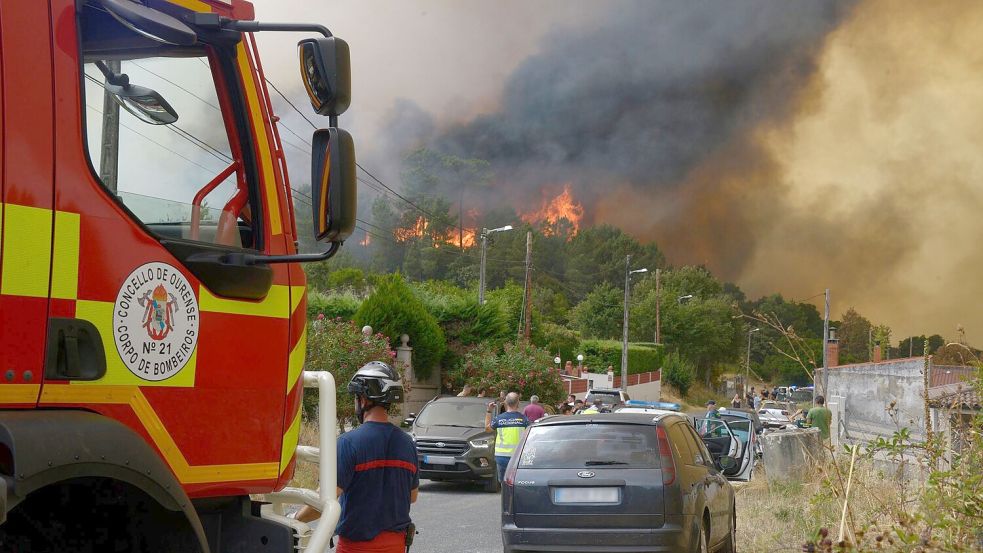 In Spanien gebe es derzeit insgesamt 14 größere aktive Feuer, sagte die Ministerin für Ökologischen Wandel, Sara Aagesen. Foto: Rosa Veiga/EUROPA PRESS/dpa