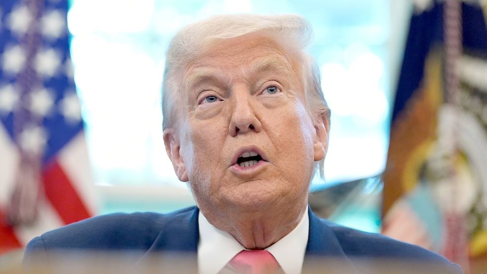 Donald Trump könnte auch europäische Staats- und Regierungschefs zu einem zweiten Treffen mit Wladimir Putin dazuholen. Foto: Alex Brandon/AP/dpa