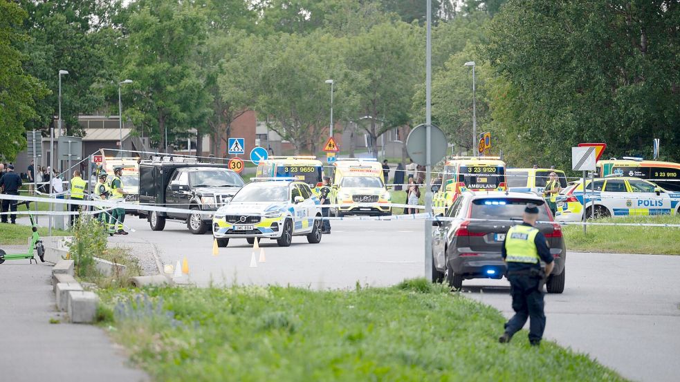 Medienberichten zufolge fand ein Freitagsgebet in der Moschee statt, als es zu dem Vorfall kam. Foto: Filip Grönroos/TT NEWS AGENCY/AP/dpa