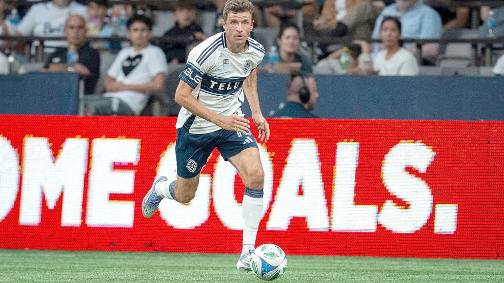 Ein gutes Debüt ohne Happy End: Thomas Müller bei seinem ersten Einsatz für die Vancouver Whitecaps. Foto: ETHAN CAIRNS/The Canadian Press/AP/dpa