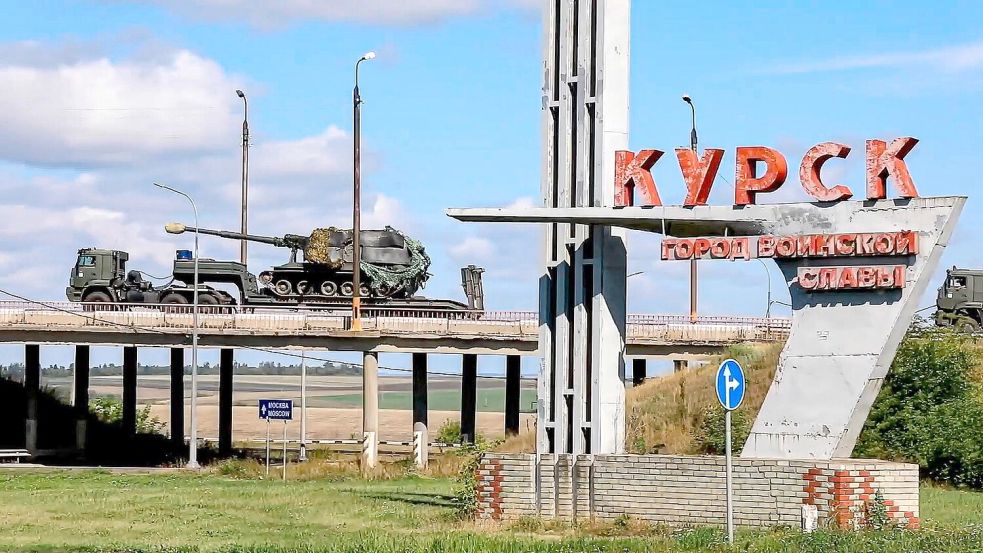 Russland nutzt die Region Kursk an der Grenze zur Ukraine als Aufmarschgebiet für den Krieg gegen das Nachbarland. (Archivbild) Foto: -/Russian Defense Ministry Press Service via AP/dpa