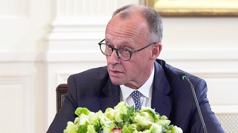 Bundeskanzler Merz sprach sich in Washington für eine schnelle Waffenruhe aus Foto: Alex Brandon/AP/dpa