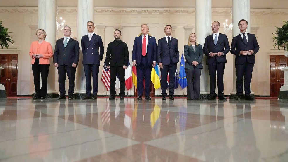 Trump arbeitet an einem Zweiertreffen Putins mit Selenskyj. Foto: Alex Brandon/AP/dpa