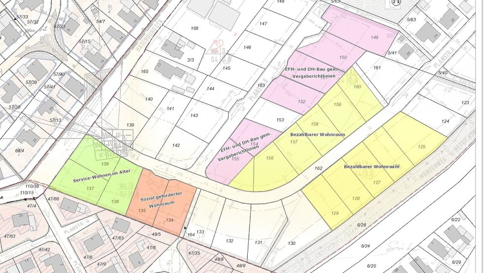 Links ist die Hasenburgstraße, rechts der Nordgeorgsfehnkanal: So soll der Platz im Quartier Hasenburg genutzt werden. Grafik: Gemeinde Uplengen