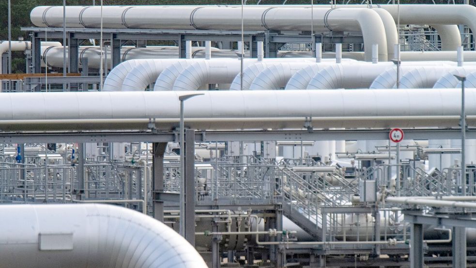 In Lubmin hätte das über Nord Stream 2 gelieferte russische Gas ankommen sollen. Doch so weit kam es nicht. (Archivbild) Foto: Stefan Sauer/dpa