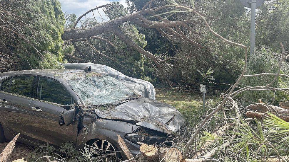 Das Unwetter richtete erheblichen Sachschaden an. Foto: Alessio Marini/LPS via ZUMA Press Wire/dpa