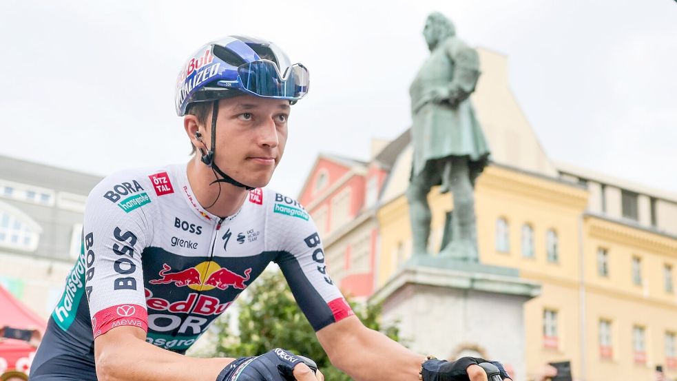 Florian Lipowitz war der umjubelte Star bei der Deutschland Tour. Foto: Jan Woitas/dpa