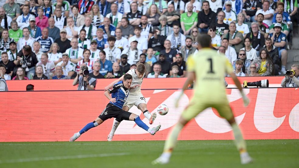 Wenig Höhepunkte zwischen Gladbach und dem HSV. Foto: Fabian Strauch/dpa