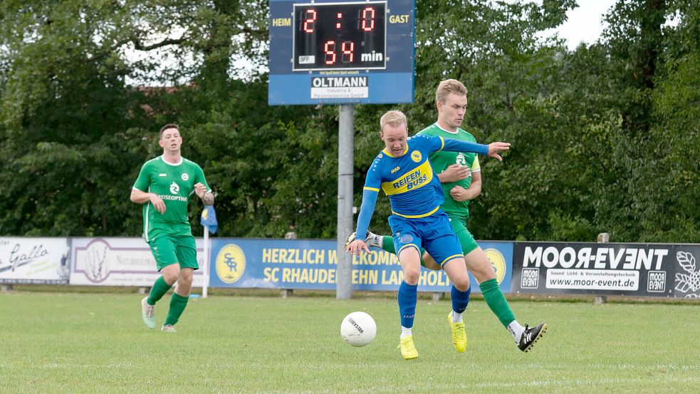 SCR-Akteur Simon Fennen (am Ball) war von den Heisfelder kaum zu halten. Fotos: Heiner Lohmann