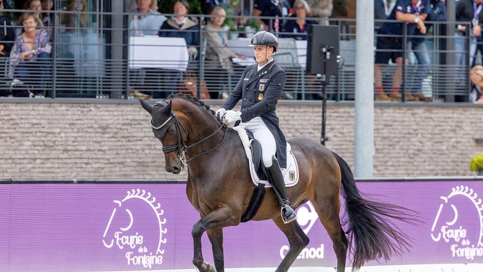 Frederic Wandres auf seinem Pferd Bluetooth. Foto: Lafrentz Stefan/Sportfotos Lafrentz/dpa