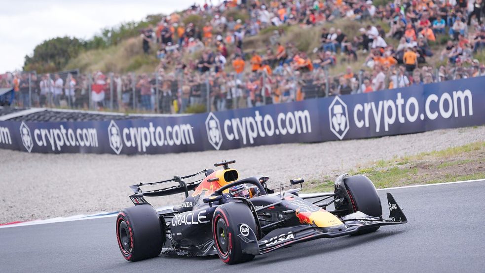 Max Verstappen auf der Strecke. Foto: Bradley Collyer/PA Wire/dpa