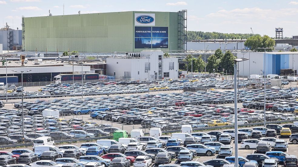 Das Angebot an Ford-Neuwagen auf dem Gelände des Kölner Werks ist groß, die Nachfrage aber hat noch Luft nach oben. Foto: Oliver Berg/dpa