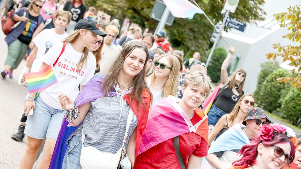 In Aurich wurde am Wochenende der 10. Christopher-Street-Day veranstaltet. Foto: Claus Hock