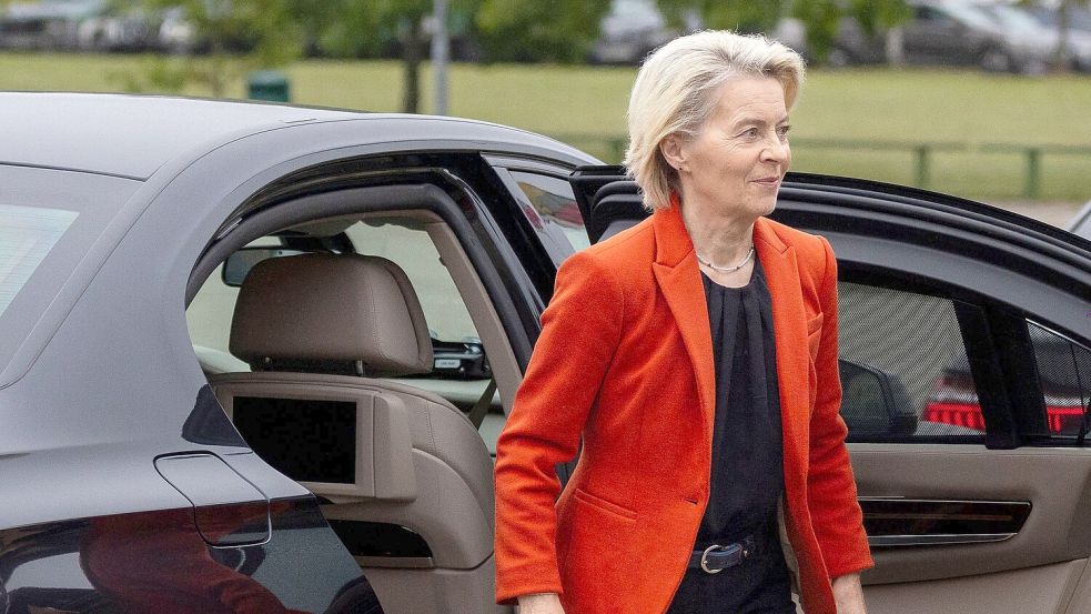 Das Flugzeug mit Ursula von der Leyen konnte am Ende sicher landen. (Archivbild) Foto: Mindaugas Kulbis/AP/dpa