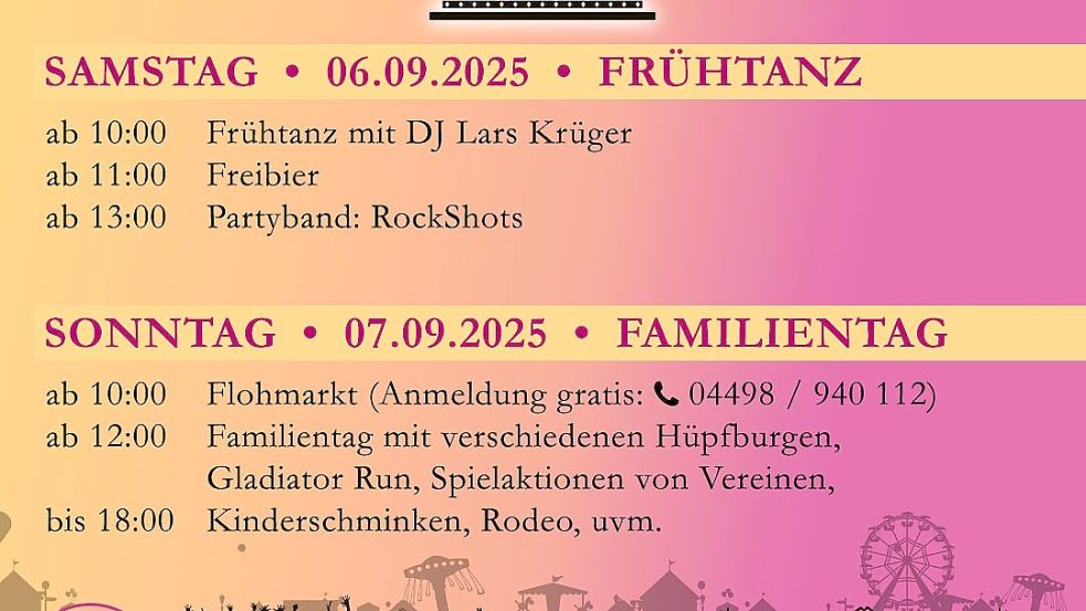 Das Programm des Krammarkts in Ramsloh. Foto: Gemeinde Saterland