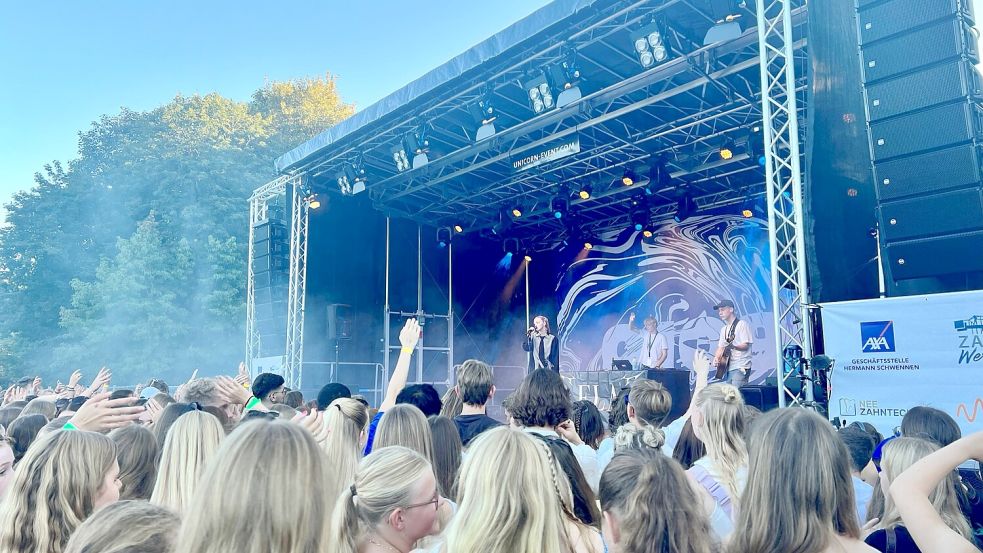 Vor zwei Jahren gab die Dresdner Rapgruppe „01099“ ein Open-Air-Konzert im Papenburger Stadtpark, bei dem rund 1700 Zuschauern waren. Foto: Aileen Dittmann/Archiv