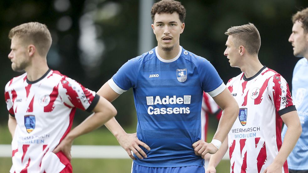 Die Esenser hoffen, dass Samuel Stainbank auch beim Spiel in Dinklage seine Mitspieler jubeln lässt. Foto: Doden/Emden