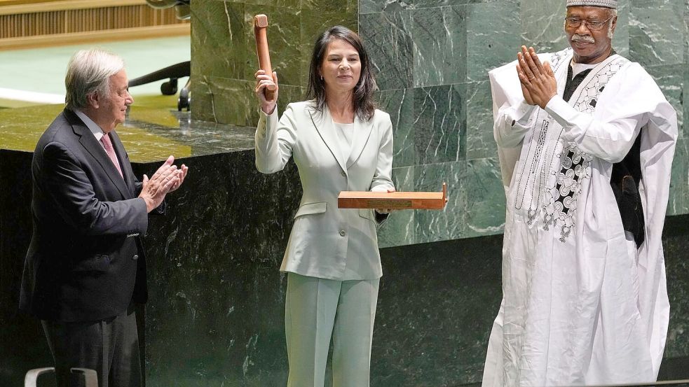 Annalena Baerbock ist jetzt Präsidentin der UN-Vollversammlung. Foto: Seth Wenig/AP/dpa