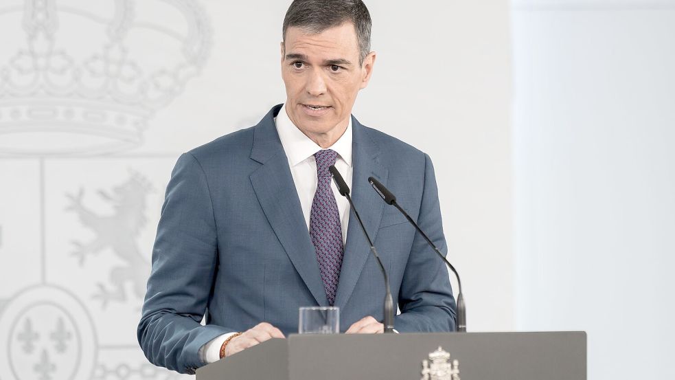 Pedro Sánchez ist ein scharfer Kritiker des militärischen Vorgehens von Israel in Gaza. (Archivfoto) Foto: Diego Radamés/EUROPA PRESS/dpa
