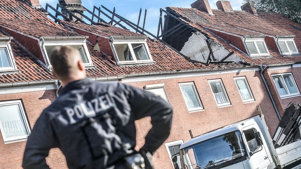 Die Polizei und Brandgutachter waren kürzlich vor Ort. Foto: Klaus Ortgies