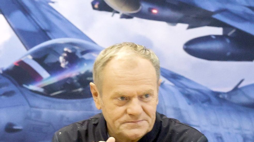 Polens Regierungschef Donald Tusk warnt die Bevölkerung vor russischen Desinformationskampagnen. Foto: Marian Zubrzycki