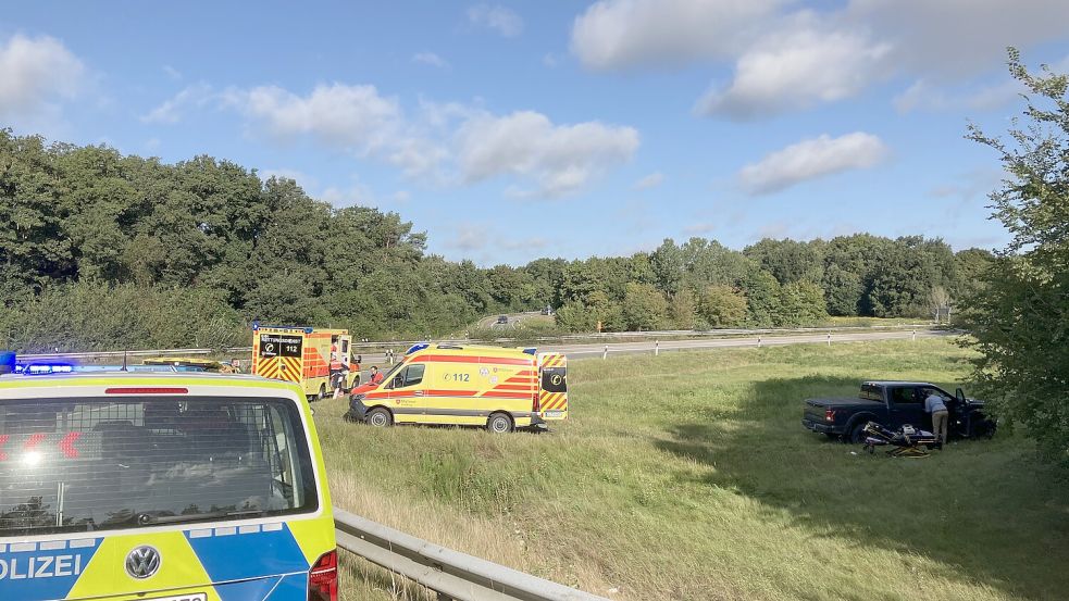 Die Autobahnpolizei hat die Auffahrt Wardenburg der A 29 kurze Zeit gesperrt. Dort wurde ein Kind geboren. Foto: Autobahnpolizei