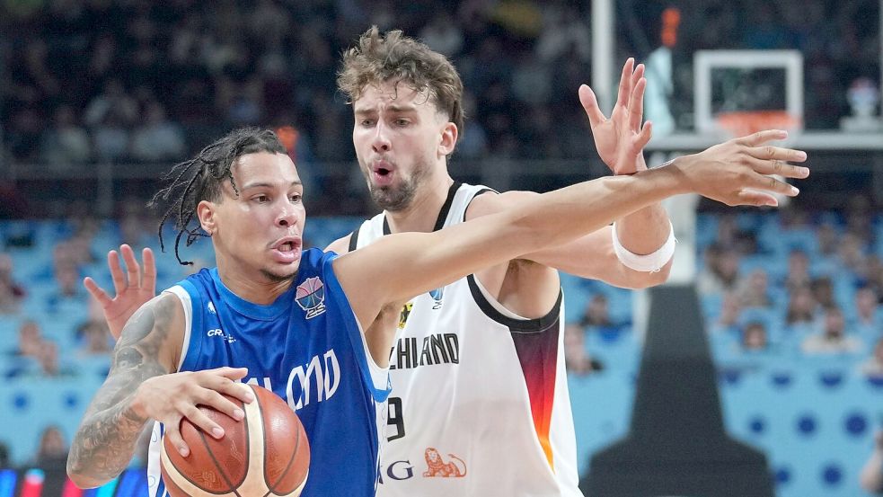 Franz Wagner und die deutschen Basketballer stehen im EM-Finale. Foto: Sergei Grits/AP/dpa
