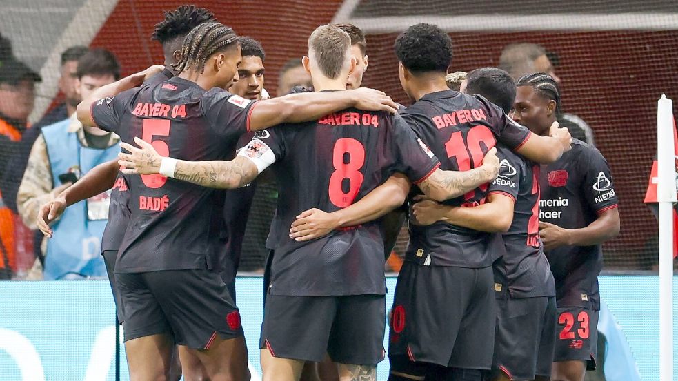 Bayer Leverkusen hatte endlich wieder Grund zu jubeln. Foto: Christoph Reichwein