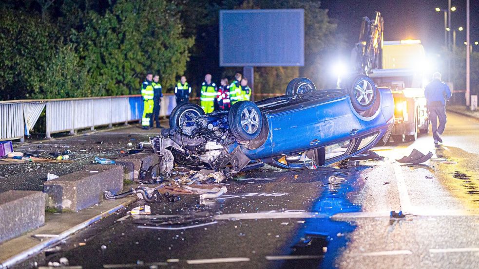 Der Autofahrer blieb offenbar unverletzt - gravierende Folgen hat der Unfall trotzdem. Foto: Moritz Frankenberg