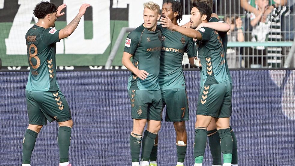 Werder nutzte die Abwehrschwächen Gladbachs gnadenlos aus Foto: Federico Gambarini