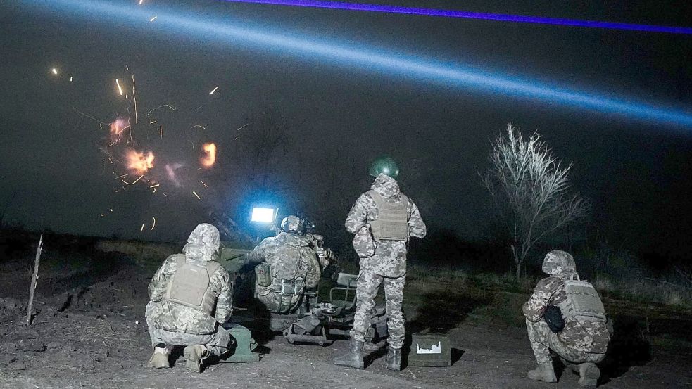 Ein ukrainischer mobiler Drohnen-Abwehrtrupp beim Training östlich der Hafenstadt Odessa. (Archivbild) Foto: Kay Nietfeld/dpa