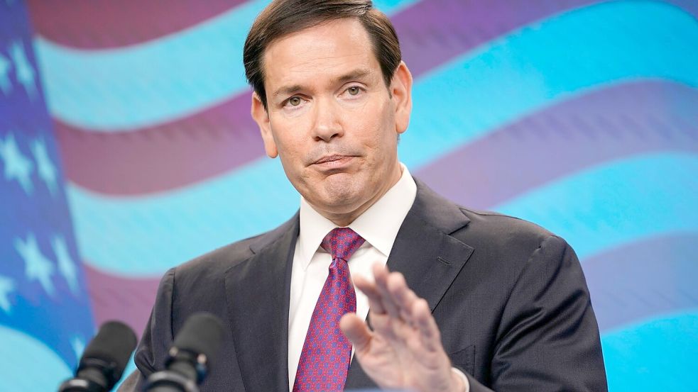 US-Außenminister Rubio äußert sich in Israel skeptisch über Chancen für eine diplomatische Lösung des Gaza-Kriegs. Foto: Nathan Howard/Pool Reuters/AP/dp