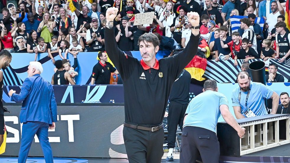 Alex Mumbru nach dem EM-Finale. Foto: Stefanos Kyriazis