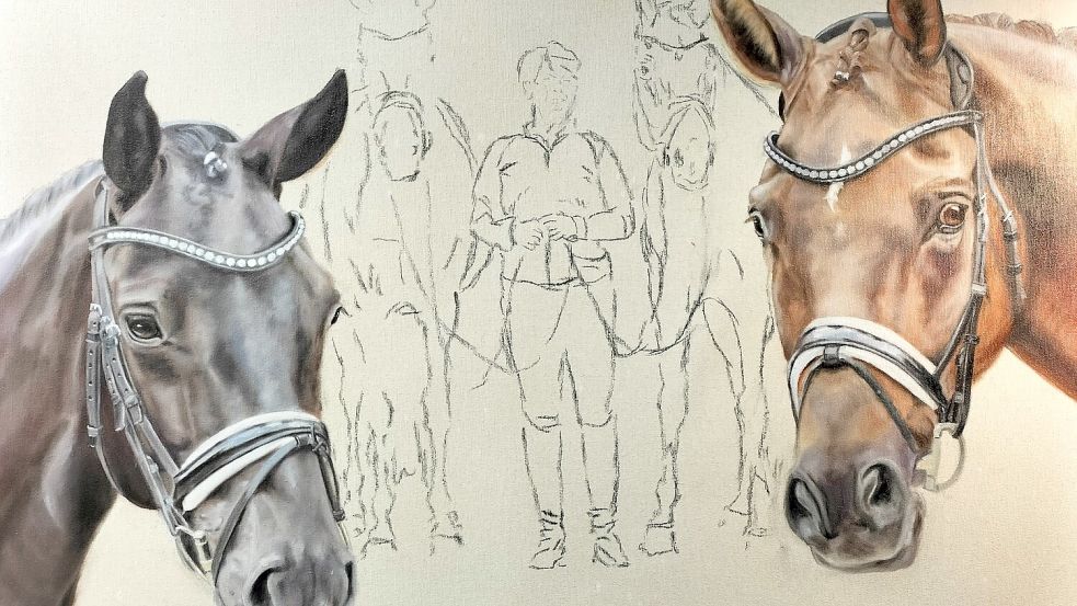 Besucher erleben im Atelier Anke Dinkelbach, wie Pferde künstlerisch dargestellt werden. Foto: Anke Dinkelbach