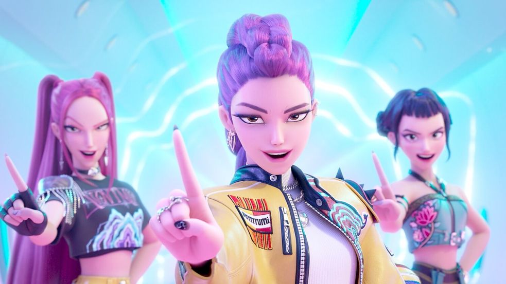 Im Netflix-Hit „KPop Demon Hunters“ geht es um die Girl-Band Huntrix. (Foto Handout) Foto: -/©2025 Netflix/dpa