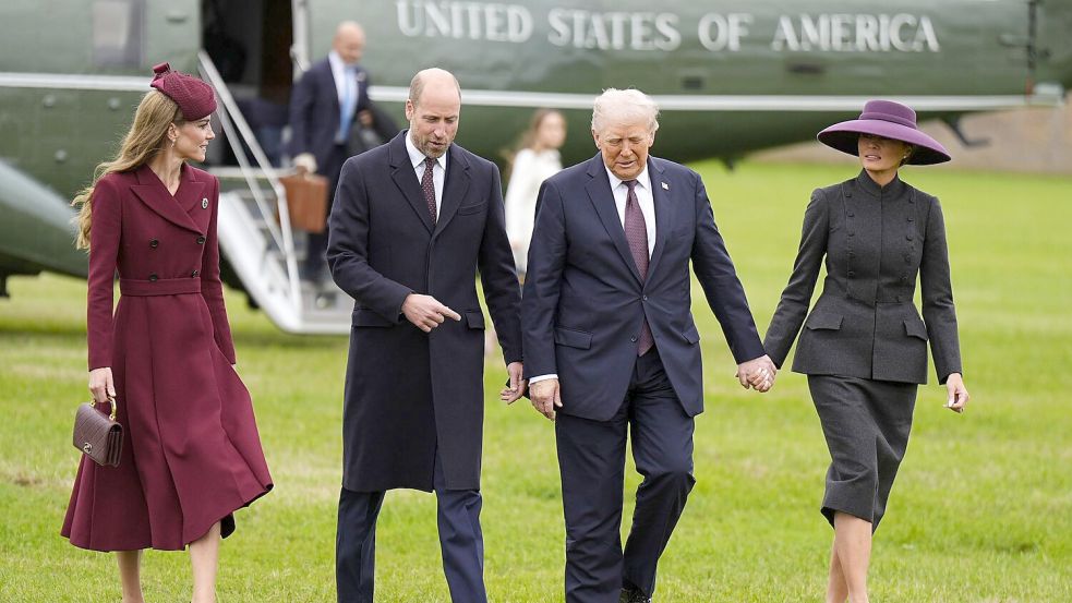 William und Kate empfangen die Trumps. Foto: Aaron Chown