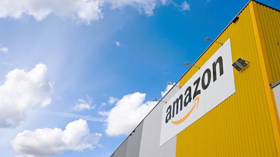 Blick auf das Dortmunder Amazon-Logistikzentrum, in dem große Mengen an Produkten lagern. Foto: Wolf von Dewitz/dpa