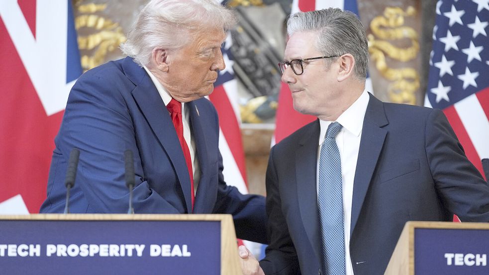 Der zweitägige Staatsbesuch von Präsident Trump in Großbritannien wird als Erfolg für den britischen Premierminister Keir Starmer bewertet. Foto: dpa/AP/Evan Vucci