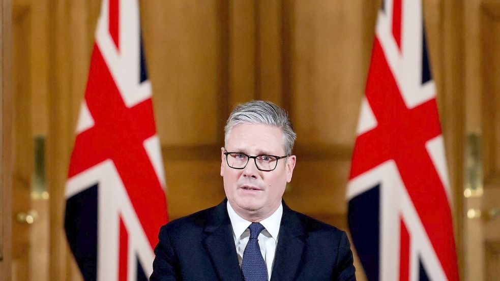 Der britische Premier Starmer will Medien zufolge heute die Anerkennung eines palästinischen Staates verkünden. (Archivbild) Foto: Toby Melville/Pool Reuters/AP/dp