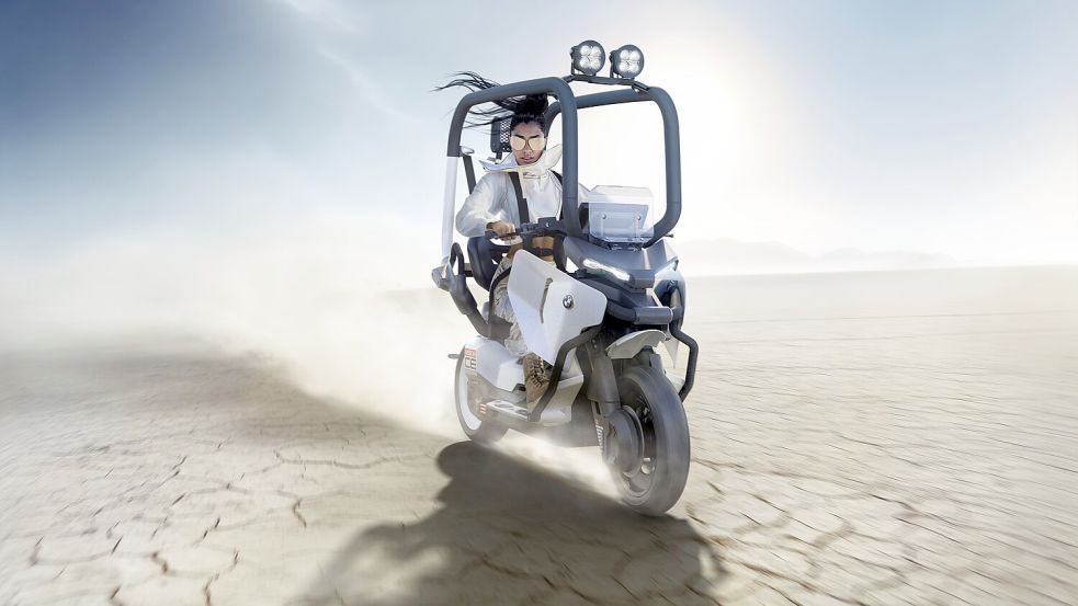 Der Prototyp Vision CE verfügt ebenfalls über eine Sicherheitszelle. Der Gitterrohrrahmen ist aber - anders als beim C 1, nicht verkleidet. Foto: BMW
