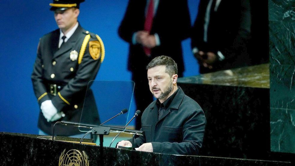 Der ukrainische Präsident setzte sich für die internationale Unterstützung Moldaus ein. Foto: Kay Nietfeld/dpa