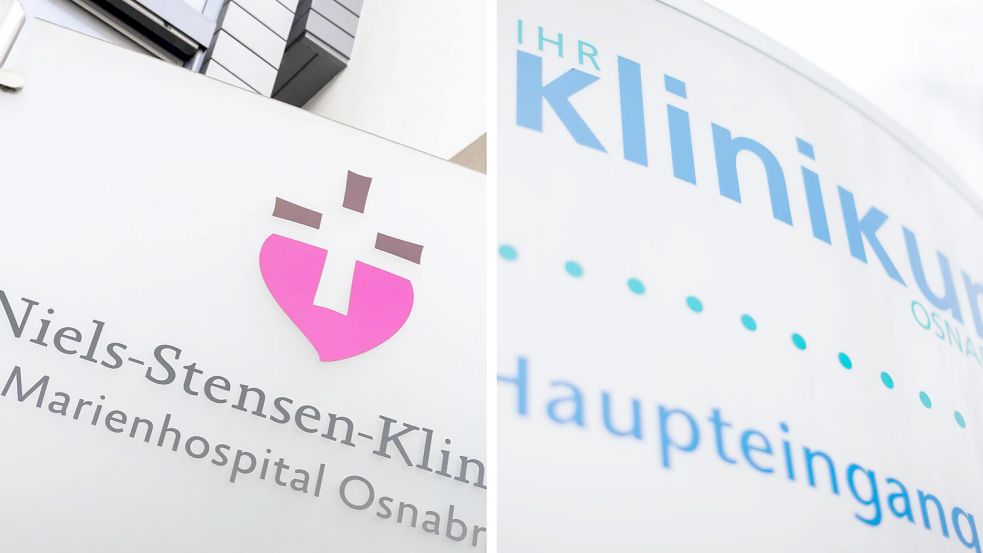 Wie weit darf eine Kooperation zwischen den katholischen Niels-Stensen-Kliniken und dem kommunalem Klinikum gehen? Die SPD zeigt Leitplanken auf. Foto: Collage Friso Gentsch/dpa / Swaantje Hehmann